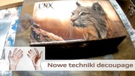 Decoupage z wykorzystaniem shou sugi ban i żywicy.