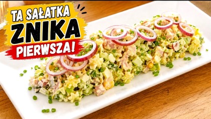 Najlepsza sałatka makaronowa z wędliną  Idealna na imprezę i kolację!