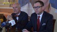 Konferencja prasowa - wybory uzupełniające do Senatu - Janusz Korwin-Mikke i Szczepan Barszczewski