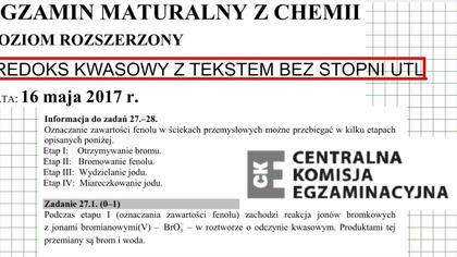 ZADANIE 27. 1 CKE 2017 MAJ REDOKS KWASOWY Z TEKSTEM