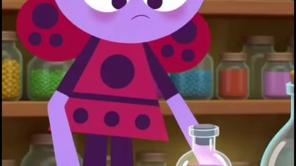 Teenager Ladybird Lu talking to the Secret Bug Formula 4