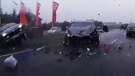 Finał poślizgu podczas awaryjnego hamowania