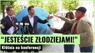Awantura na konferencji PiS! Mężczyzna splunął na posłów | Gazeta.pl