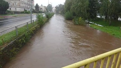 Rzeka Zadrna - ul. Kościuszki Kamienna Góra godz. 14:13, 14.09.24 r.
