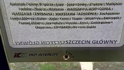 IC 1808 Podkasiak Białystok - Szczecin Główny - Wagon Cegielskiego z 87 stare, 8 osobowe przedziały
