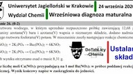 Do roztworu wodnego, w którym uprzednio rozpuszczono próbkę zawierającą UJ WRZESIEŃ 2020 ZADANIE 26.