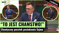 Chaos na posiedzeniu Sejmu.  Awaria systemu i żarty Hołowni | Gazeta.pl