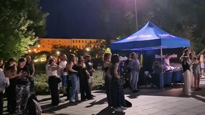 Poland, 10:46 pm.  No security, no police, no problems - just people enjoying life.  #poland #polska