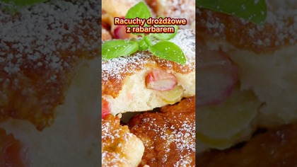 Racuchy drożdżowe z rabarbarem - najlepszy przepis #shorts #racuchy #rabarbar #placki #przepis