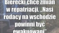Bierecki chce zmian w repatriacji.  Nasi rodacy na wschodzie powinni być ewakuowani