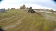 ATV Riders & Drone - Drone filming speeding ATV - Uwaga zalecany lokomotiv!