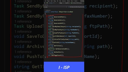 5 zasad SOLID w 60 sekund  na prawdziwym kodzie  #csharp