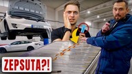WYCIĄGAMY USZKODZONĄ BATERIĘ Z TESLI MODEL X!  Co się zepsuło? Jaki koszt naprawy?!