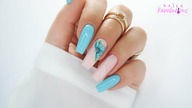 Geometric spring flower nails art tutorial / Cuccio Polska