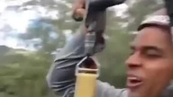 the black man loses a tooth
