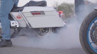 burning rubber , Harley Roadking 2007 tuned, BMW 1000rr , Mercedes , palenie gumy