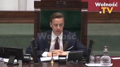 BOSAK Z FOTELA MARSZAŁKA WYGŁOSIŁ DRUZGOCĄCE OŚWIADCZENIE! JACHIRA SIĘ WŚCIEKŁA!