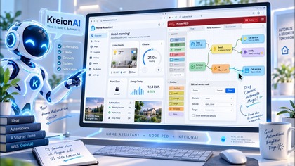 Home Assistant, NodeRED, KreionAI - tego jeszcze nie było! Sam tworzy automatyzacje na twoich oczach