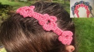Opaska kwiatek na głowę prosty tutorial #crochet #215
