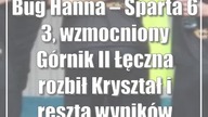 Bug Hanna  Sparta 6:3, wzmocniony Górnik II Łęczna rozbił Kryształ i reszta wyników grupy spadkowej