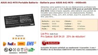 ASUS A42-M70 Batterie