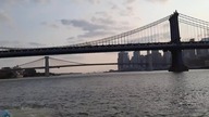 Nowy Jork widok z promu.  New York rejs po rzece Hudson.