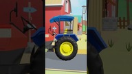 Colorful Tractor Bazyl - Fun agricultural work with machines in the Animated Farm