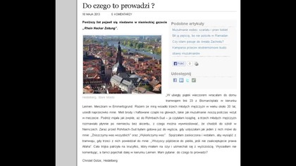 Islam i nienawiść muzułmanów do krzyża w Niemczech