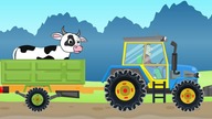 Tractor for Kids - farmers work - Expedition for a Cow | Cartoons about Tractors and farmers
