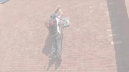 Amazing schoolboy builds suction climbing machine
