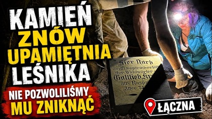 AKCJA PRZENOSZENIA PAMIĄTKOWEGO KAMIENIA W LESIE