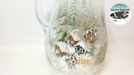 Jak zrobić dekorację 3d zima w dzbanku [DECORATION 3D WINTER IN THE JUG] -Pomysły plastyczne DiY