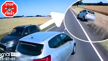Nieudolne wyprzedzanie i kolizja zakończona wnioskiem o ukaranie do sądu.  STOP PIRAT