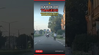  Wyprzedzali auta i jechali na jednym kole.  Elbląg mógł zobaczyć tragedię #Elbląg #policja #dascam