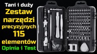 Zestaw narzędzi precyzyjnych 115 elementów  Opinia