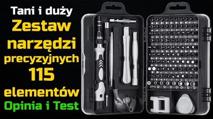 Zestaw narzędzi precyzyjnych 115 elementów  Opinia