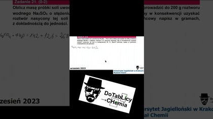 Zadanie 21 UJ 2023 #chemia #cke #medycyna #umed #chemistry #short #shorts #shortvideo #shortsvideo