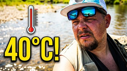 Poszedłem łowić ryby w największy skwar! 40°C! Ile wytrzymam brodząc w samo południe?