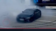 Drift BMW na stacji paliw.  Mandat dostał właściciel | AutoSzkodniki #Shorts