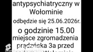 Zapraszamy na protest antypsychiatryczny przed sądem w Wołominie