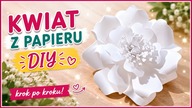 Piękny kwiat z papieru  Łatwy DIY krok po kroku  Idealny do kartek i dekoracji