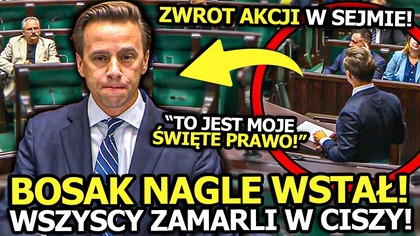 KRZYSZTOF BOSAK Z SZOKUJĄCYM WYZNANIEM W SEJMIE! WSZYSCY ZAMARLI PO TYCH SŁOWACH!