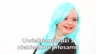Niebieskie włosy....