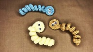 Worry worm, szydełkowy robaczek na zmartwienia szydełko crochet #344