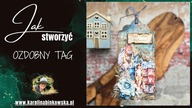 Ozdobny tag  krok po kroku, #tutorial, #diy #handmade #prezent #craft #digitalpaper