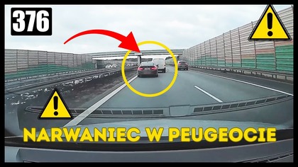 Narwaniec w Peugeocie przyhamowuję BMW