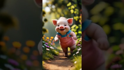 Chrum, chrum coś się zbliża  #shorts #prosiaczek #śmieszne #cute #funny #animacja #humor #viral