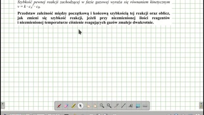 Szybkość pewnej reakcji zachodzącej w fazie gazowej wyraża się r&oacute;wnaniem kinetycznym v  k &middot; cA2 &middot; cB.  ZADANIE 24 CKE 2009 MAJ