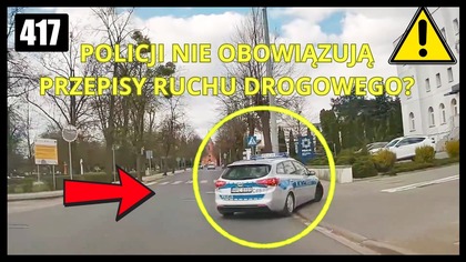 Policja zapomina o przepisach ruchu drogowego