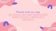 Gabi ma ospę przepraszamy widzów 